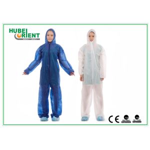 Disposable Type 5 PP Nonwoven Protective Coveralls With Hood