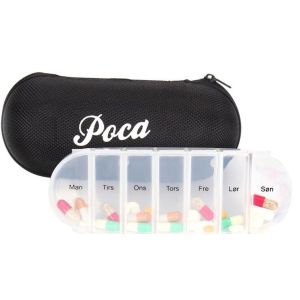 new style 7case plastic pill box with glasses box, one week 28 compartment with