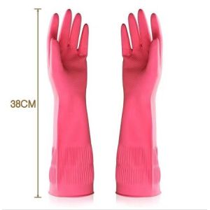 High Flexibility Flock Lined LATEX Gloves for Industrial Work in Wet Environment