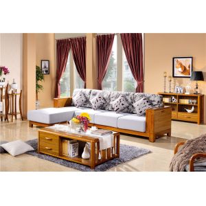 modern solid wood home corner sofa with storage