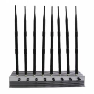 CDMA 2G 3G 4G Wireless Signal Jammer Device , 8 Antenna Jammer 80m Blocking