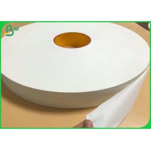 32mm 44mm Slitted Width 28gsm White Wrapped Paper Roll For Straw Packing