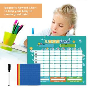Reusable Durable Preschool Reward Chart With EVA Magnetic Star