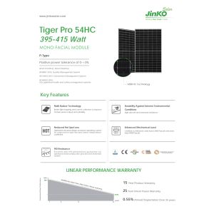 Jinko Tiger Pro 54HC P-Type Solar Panel 395W 400W 405W 410W 415W