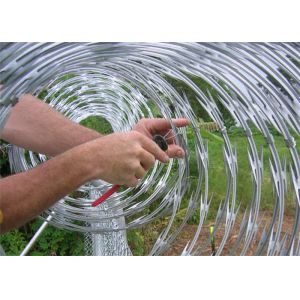 Giant Shuttle Fence Razor Blade Wire , Anti Aging Welded Razor Wire