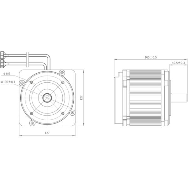 Elevator Parts IP54 Door Operator Motor 195rpm Rated Speed