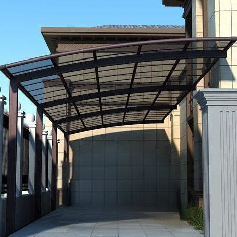 Rectangular Polycarbonate carport Awning with UV Protection Create Perfect