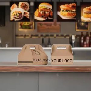 Wholesale Custom Eco-Friendly Burger Boxes - Greaseproof Kraft Paper Packaging
