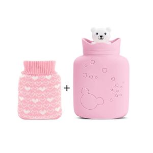 Anti Aging Small Hot Water Bag Pink Cute Color Integral Molding Process