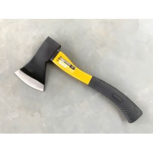 800G Size Forged Carbon Steel Axe With Yellow Color Fiberglass Handle (XL0134