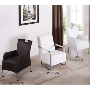 Modern Leather Upholstered Arm Chair Easy To Maintain For Living Room DC-7271B