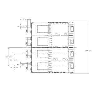 Wholesale 2198233-4 CONN SFP+ CAGE Ganged 2x1 Optical Transceivers from china suppliers