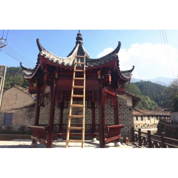 Fireproof Grey Color Chinese Clay Roof Tiles For China Pagoda Garden Building