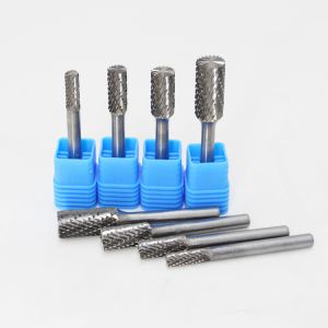 Wholesale 3x6mm Sharpening Double Cut Abrasive Burr Grinder Bits Tungsten Carbide Cylinder Flat End Carbide Burs from china suppliers