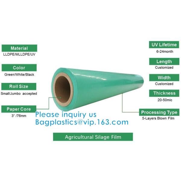 UV Resistant Preserve Silage, Hay, Maize Protection Wrap Film Agriculture Grass Bale Pack Silage Stretch Film