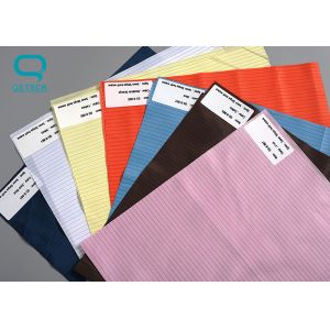Plain Style Anti Static Fabric 100% Polyester Material With Woven Technic