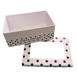 PVC Rigid Cardboard Gift Boxes With Clear Window 157gsm Coated