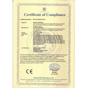 WOSCAN LIMITED Certifications