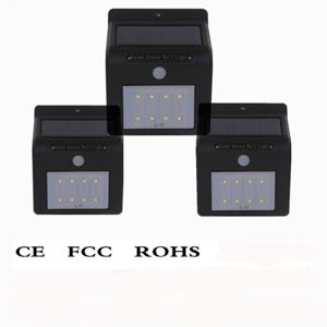 Wholesale 4pcs/ lot Solar Power PIR Wall Light Motion Sensor 8pcs SMD2835 Auto On / Off Waterproof LED Garden Lamp from china suppliers