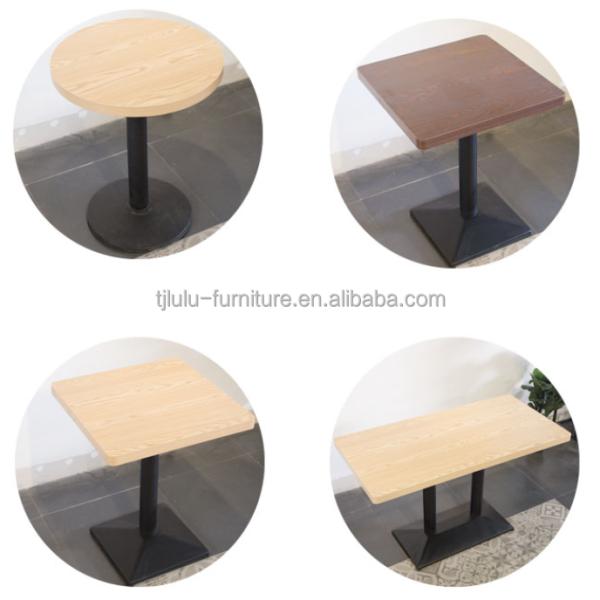 Solid Wood Round Dining Table and Chairs for Milk Tea Shop Negotiation Coffee Western Restaurant Fast Food Snack Bar