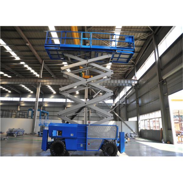 Quality 16m Mobile Self Propelled Scissor Lift Two Man Engine Powered For Tight Spaces for sale