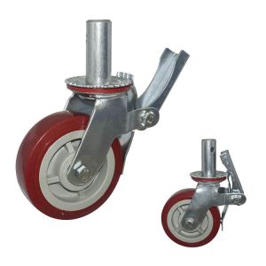 440lbs Loading 150mm PVC Scaffolding Wheels With Double Baker