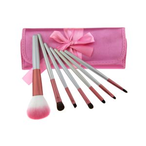 Wood Handle Custom Professional Travel Makeup Brushes With Cosmetic Bag