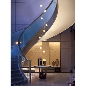 Creative Tree Branch Chandelier Villa Staircase Ceiling Glass Ball Chandelier