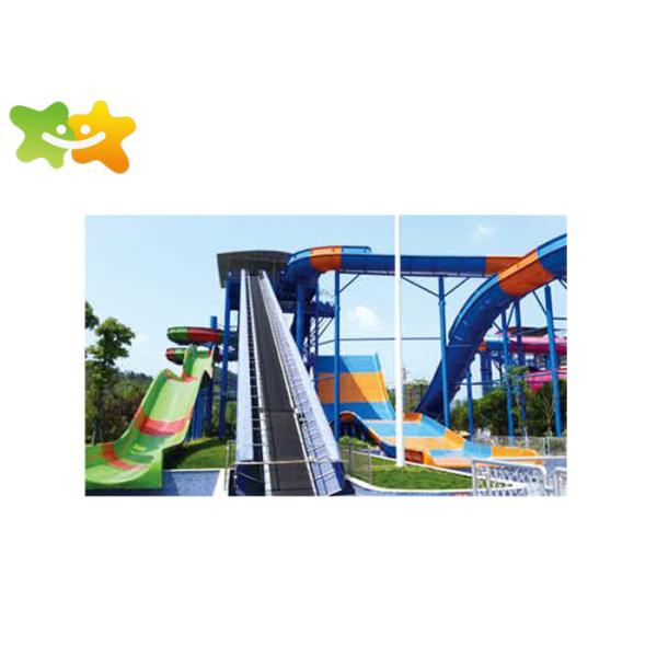 Classic Speed Water Slide , Splash Water Slide Customized Variable Slope Spiral