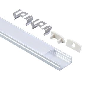 U Shape Silver Black White Extrusion Channel LED Aluminum Profile For Strip