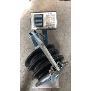 Triple Aluminum Sheaves Cable Pulley Stringing Blocks With Rubber Lined