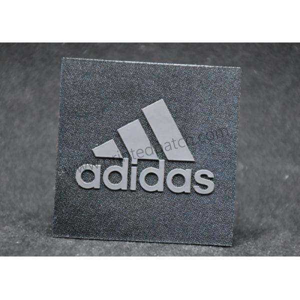 SGS Silicone Rubber Logo Sticker On 3cm Recycle Polyester Tape
