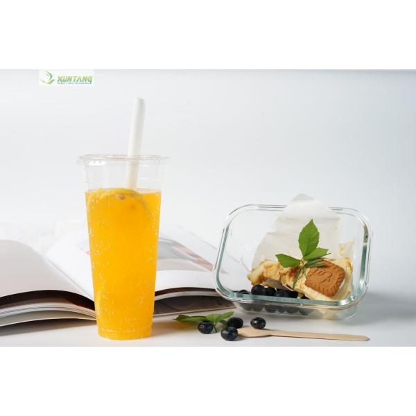 Flat 90mm Cold Drink PLA Lids Disposable Transparent