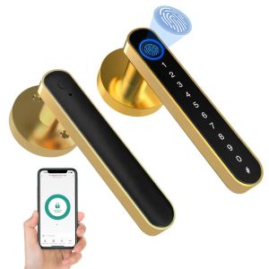 Hotel Semi Auto Smart Fingerprint Door Lock Tuya App TTLock Smartphone Access