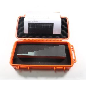 9 Step Wedge Test Block With Orange Case 0.1-2 Inch Calibration 1018 Steel
