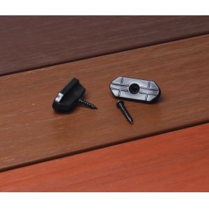 Plastic Clips Composite Decking Fastener Embossing WPC Decking Accessories ROSH