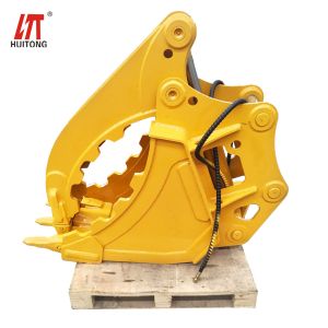 Customizable Yellow / Black Hydraulic Excavator Thumb Bucket with 3-100 Ton