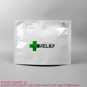 Tamper Evident Pinch And Slide Exit Matte Mylar Bags, Smell Proof, Pouch Exit