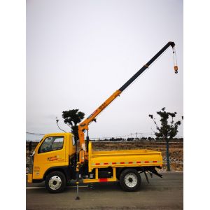 Foton Small Box Cargo Truck Dump Truck Mounted Crane Folding Crane Truck 6 Tons
