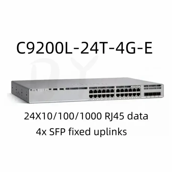 Cisco Catalyst C9200L-24T-4G-E 24 PoE+ Ports Scalable Stacking Layer 3 Managed Switch with Network Essentials Software