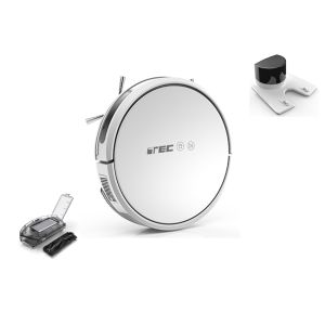 Low Noise 58DB Robotic Vacuum Cleaner 1800Pa Strong Suction For Pet Hair Carpet