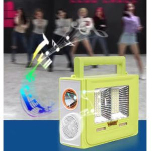 IP65 Solar Work Light Ultra Bright Rechargeable LED Floodlight 6V With Bluetooth