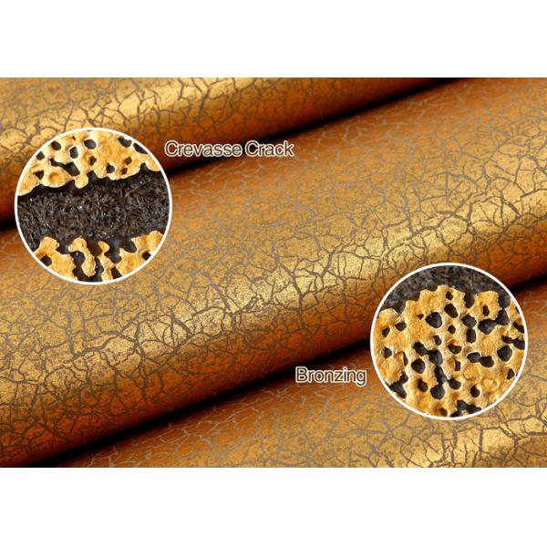 Soundproof Bronzing Modern Removable Wallpaper With Crevasse Crack Pattern