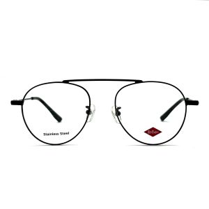 FM7115 Womens Stainless Steel Optical Metal Frames With Round Frame Shape 50-19