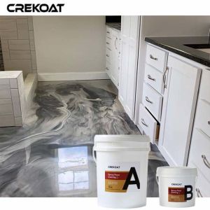 Environmentally Metallic Epoxy Floor Coating Quick Curing Time For Faster