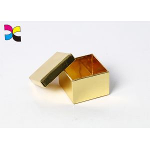 Customized Paper Printed Cardboard Flat Folding Gift Box Golden Color Eco -