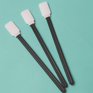 Black Handle Dacron Stick Flat Square Cleanroom Polyester Swab 714 Lint Free