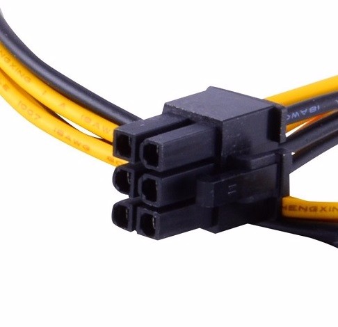 40cm Internal Power Cables PCI Express Mini Male 6 Pin To 6 Pin Video Card Power Cable