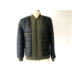 Mens Polyester Bomber Jacket With Zip Pocket And Embroidery Patch TWS14557