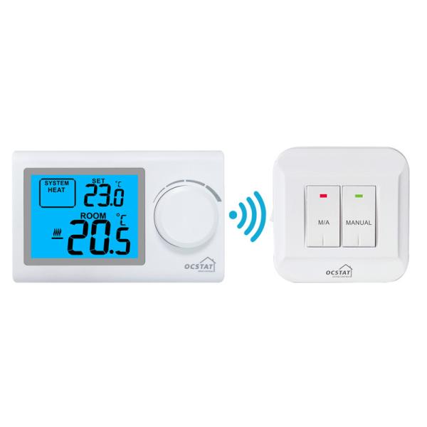 Riseem Temperature Control Boiler Wireless Room Thermostat With LED Indicator